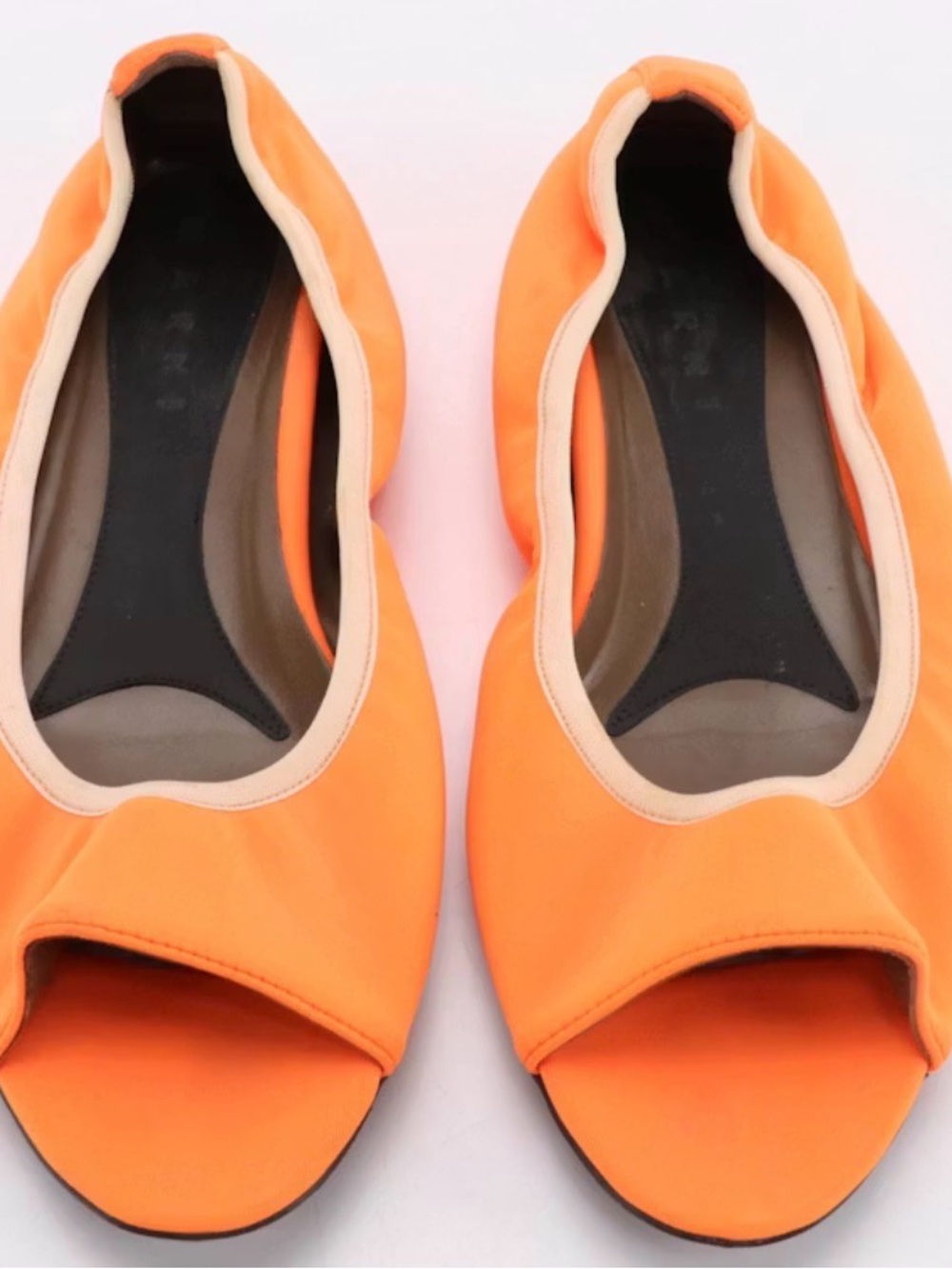 Marni Orange Open-Toe Ballet Flats - Picture 2 of 5